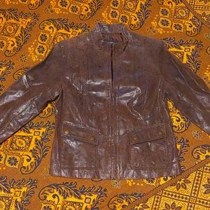 Alfani medium leather jacket